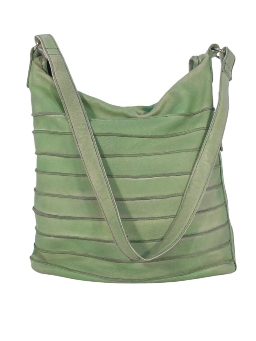 NORTHSTYLE Sheep Leather Soft Green Slouchy Shoulder Bag - Made in INDIA